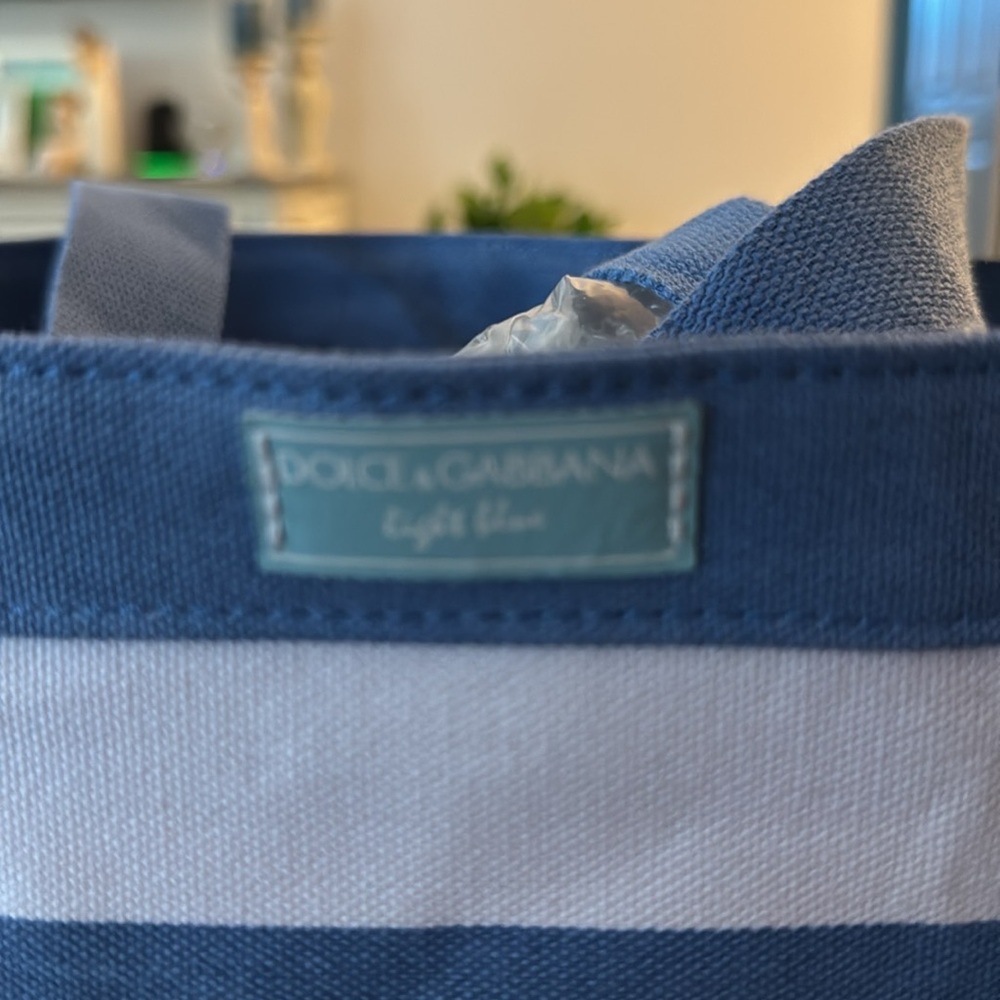 Dolce & Gabbana Navy and White Striped Bag - Picture 3 of 7